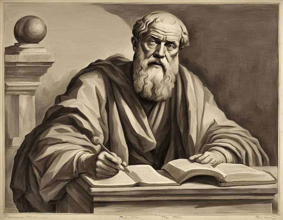 Classical artwork depicting A Roundup of Modern Interpretations of Plato's Educational Legacy