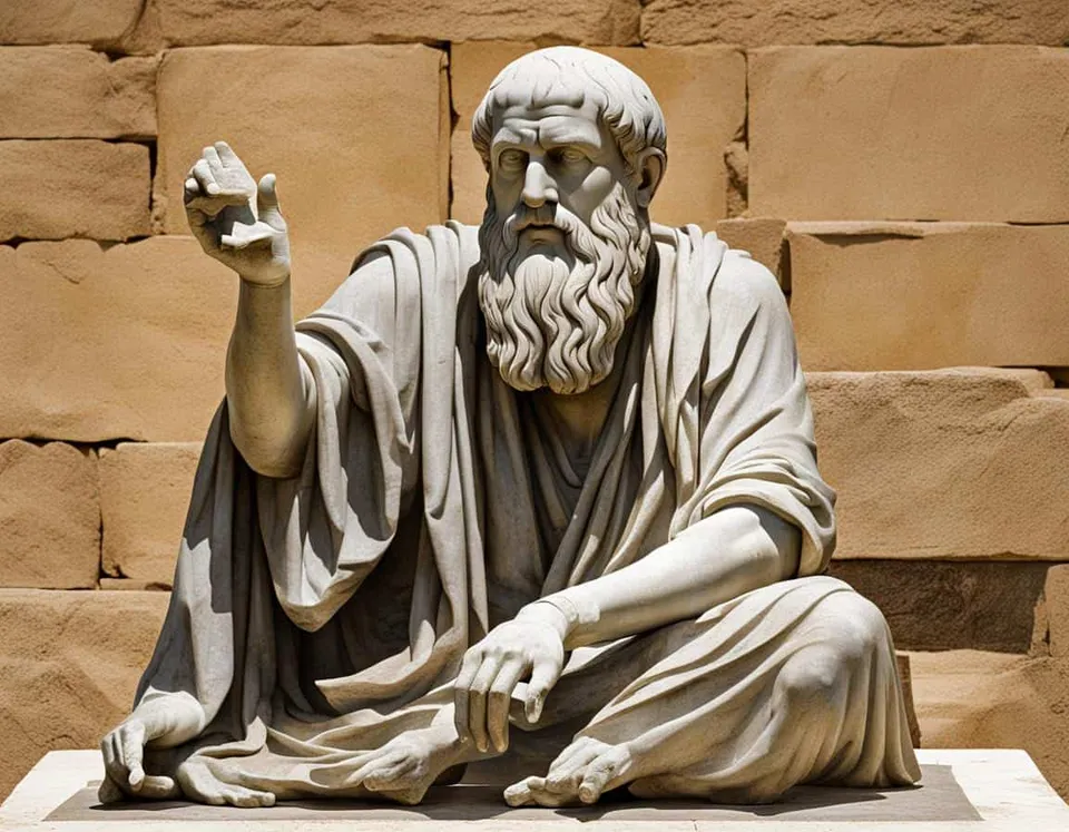 Classical Greek marble sculpture illustrating A Roundup of Plato's Key Philosophical Ideas