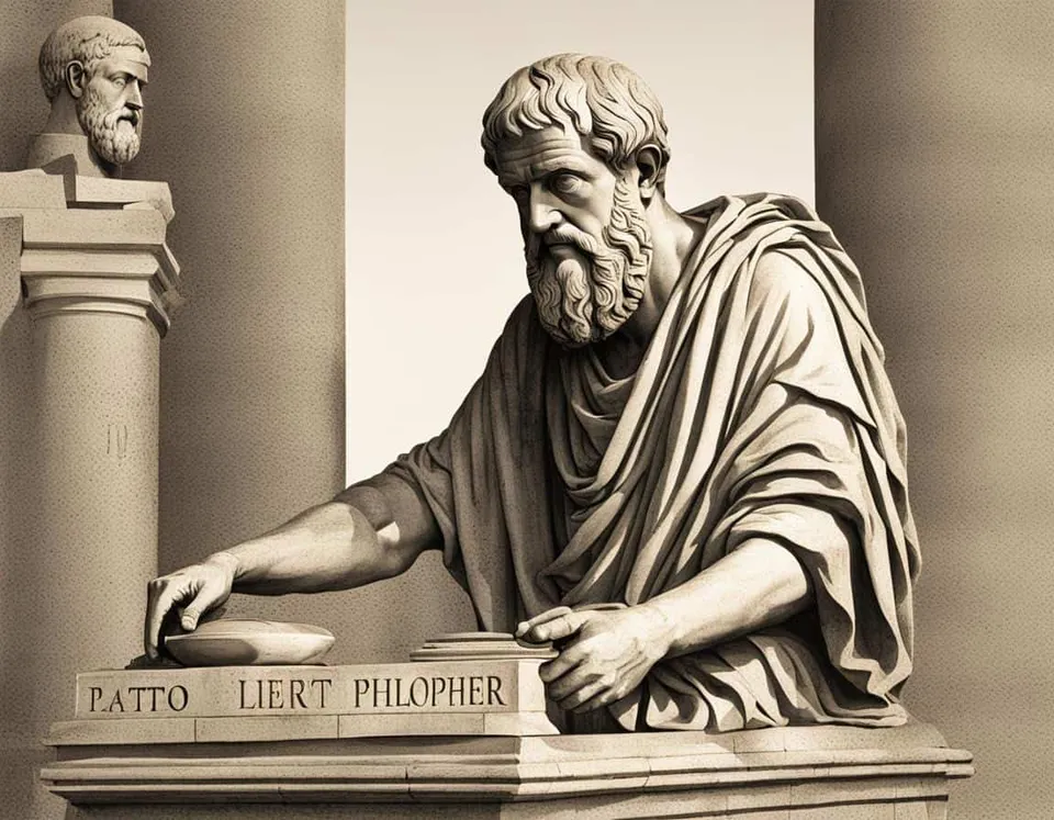 Classical artwork depicting Exploring Plato's Early Life and Influences