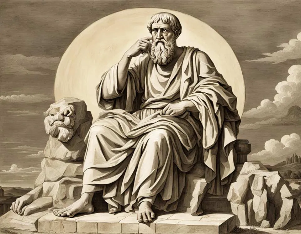 Classical Greek marble sculpture illustrating Historical Context of Plato's Philosophy