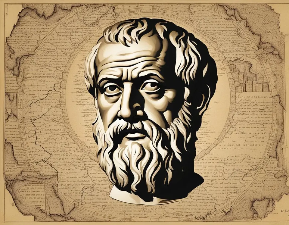 Ancient philosophical artwork depicting How did Plato's military service influence his philosophy?