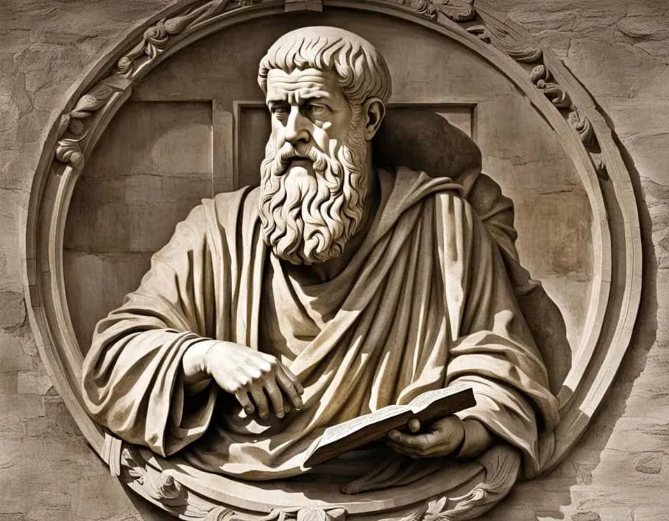 Ancient Greek stone relief illustrating How to Understand Plato's Influence on Christian Thought