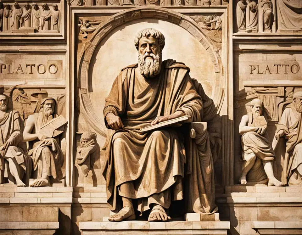 Ancient Greek stone relief illustrating What is the Role of the Philosopher King in Plato's Philosophy