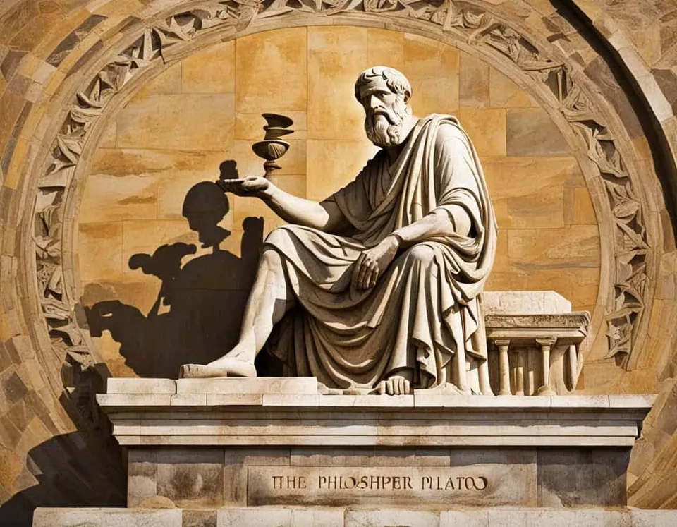 Ancient Greek stone relief illustrating Reviewing Plato's Impact on Christian Thought