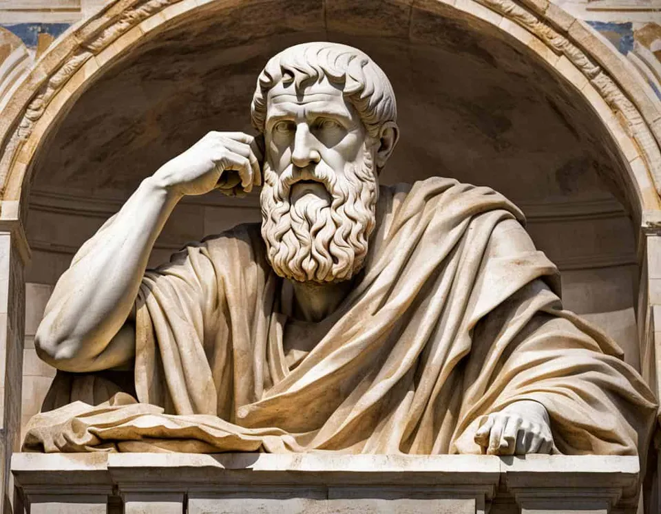 Classical Greek marble sculpture illustrating Reviewing the Impact of Plato's Educational Legacy