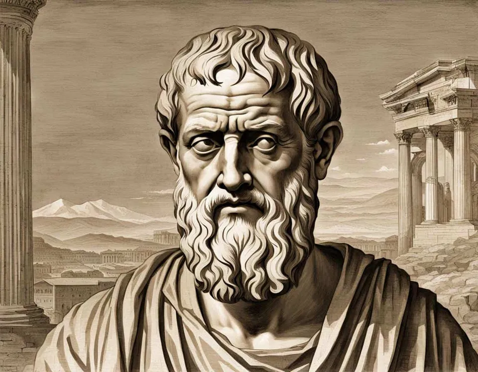 Classical artwork depicting What are the Key Concepts in Plato's Philosophy