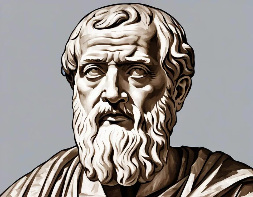 Philosophical illustration representing What Military Service Taught Plato