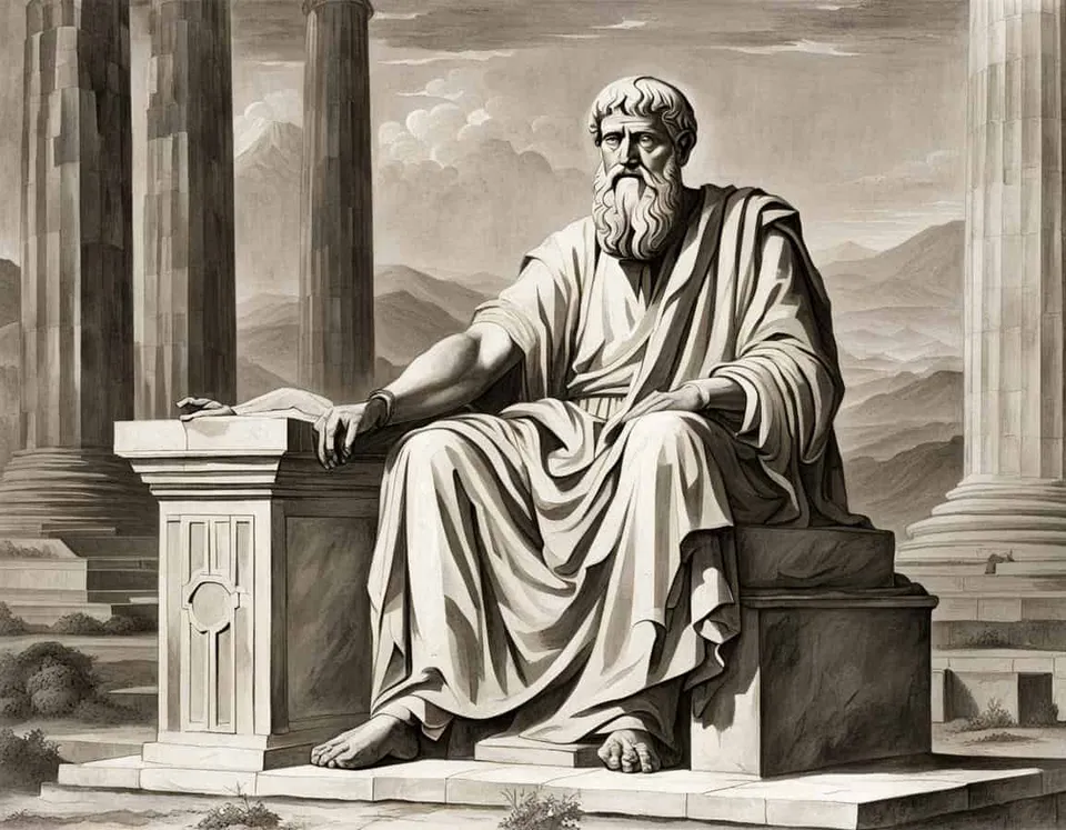 Ancient philosophical artwork depicting What were the key aspects of Socrates' influence on Plato?