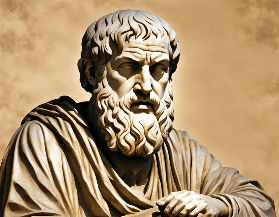 Ancient marble sculpture representing What Were the Key Influences on Plato's Education